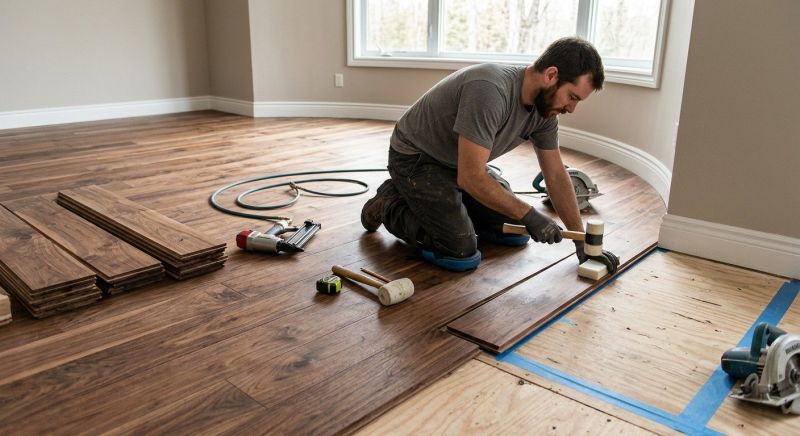 Walnut Flooring Installation in Sugar Land, TX