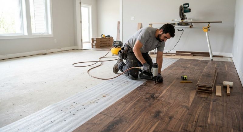 Walnut Flooring Installation in Sugar Land, TX